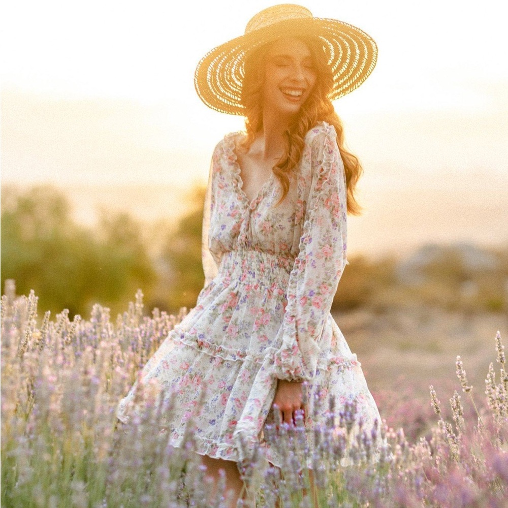 Floral Ruffled Midi Dress - Picture 4 of 11